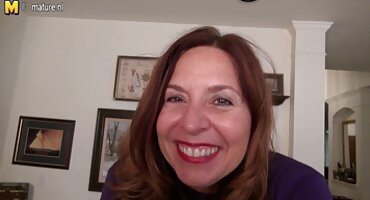 Cute brunette had sex with a guy